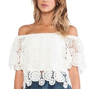Nightcap Carmen Crochet Top